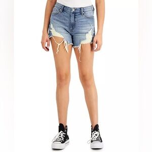 NWT Kendall + Kylie The Icon Short High-Rise Distressed Jean Short